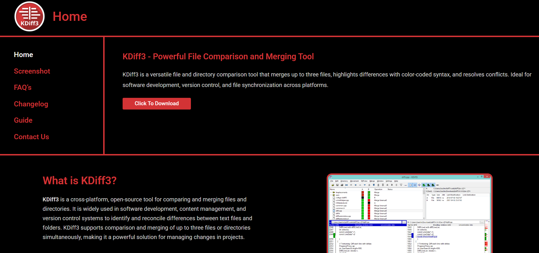 Can KDiff3 Compare Three Files at Once